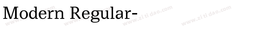 Modern Regular字体转换